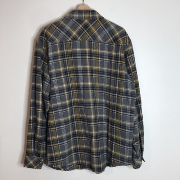 Dickies mens flannel button down long sleeve cotton shirt size large - Picture 8 of 11
